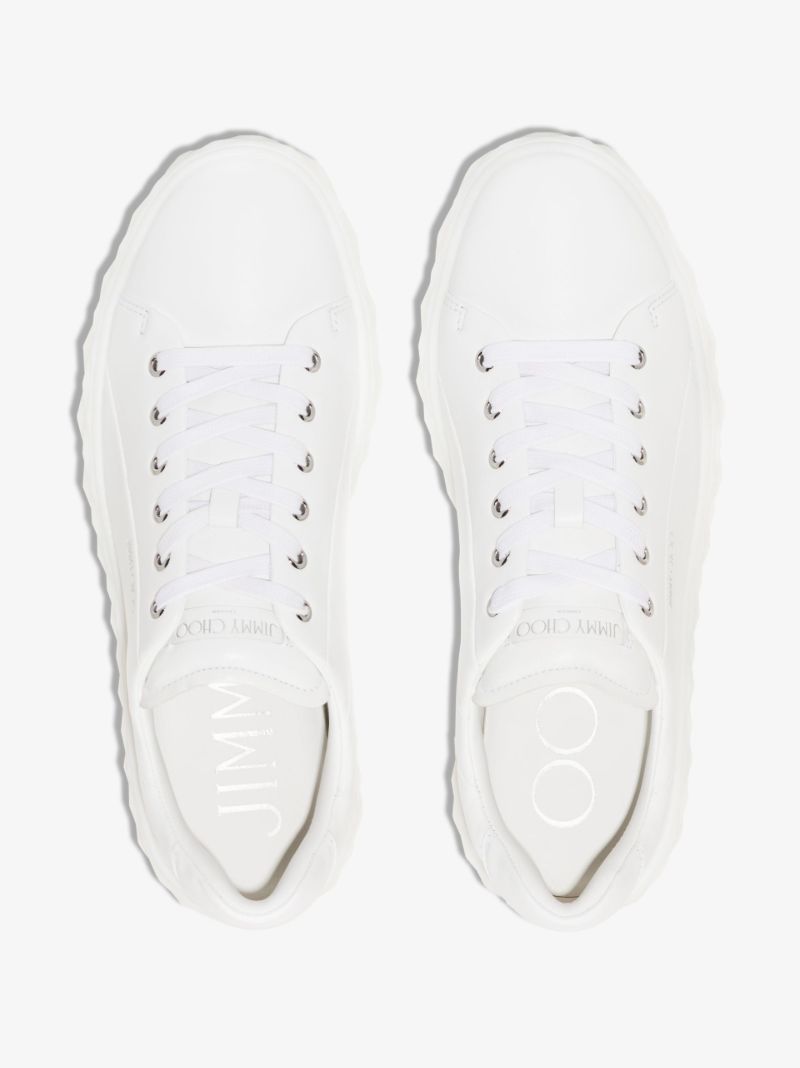 White Diamond Leather Sneakers