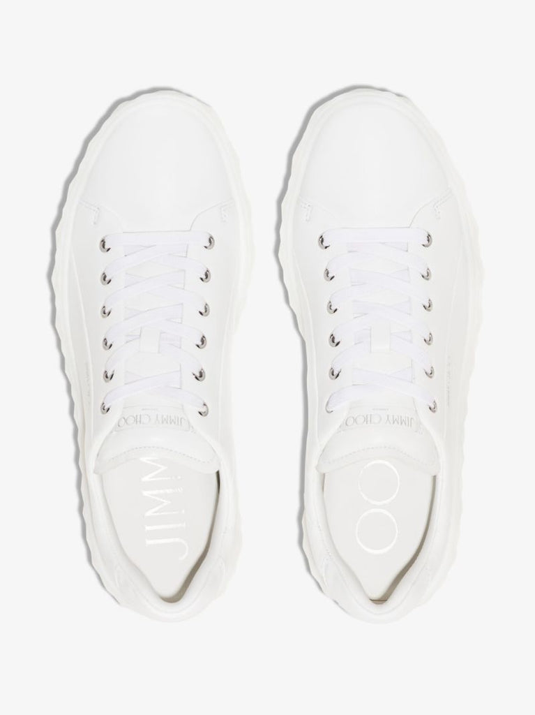 White Diamond Leather Sneakers