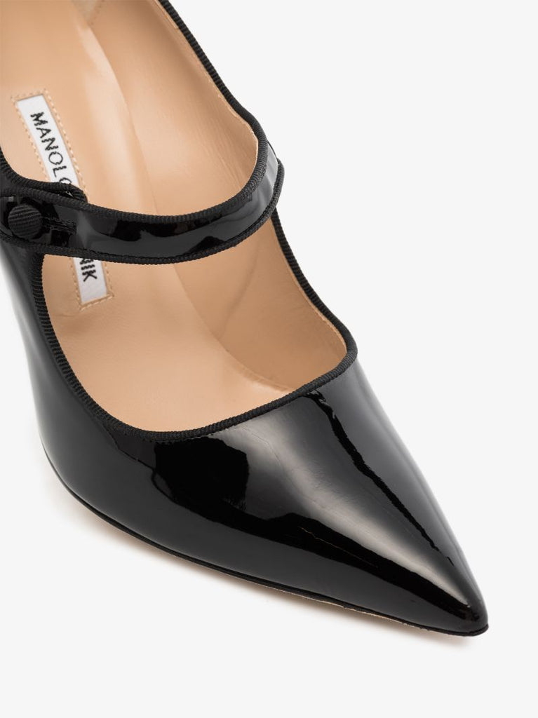 Black Camparicaro 105 Leather Mary Jane Pumps