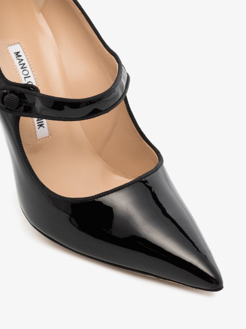 Black Camparicaro 105 Leather Mary Jane Pumps