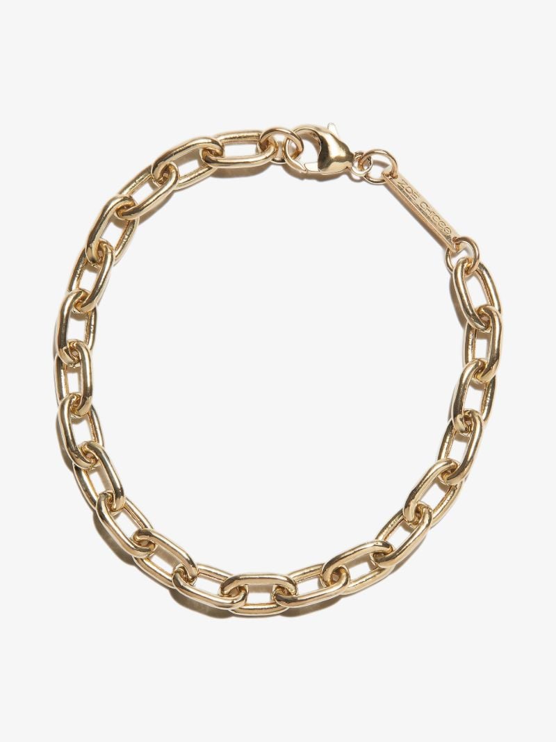 14k Yellow Gold Large Square Chain Bracelet