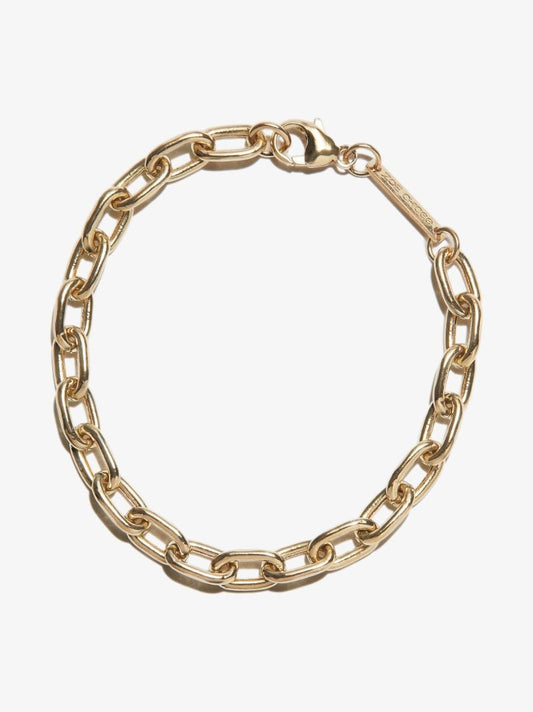 14k Yellow Gold Large Square Chain Bracelet