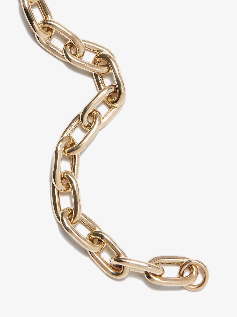 14k Yellow Gold Large Square Chain Bracelet