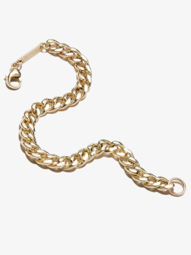14k Yellow Gold Large Curb Chain Bracelet