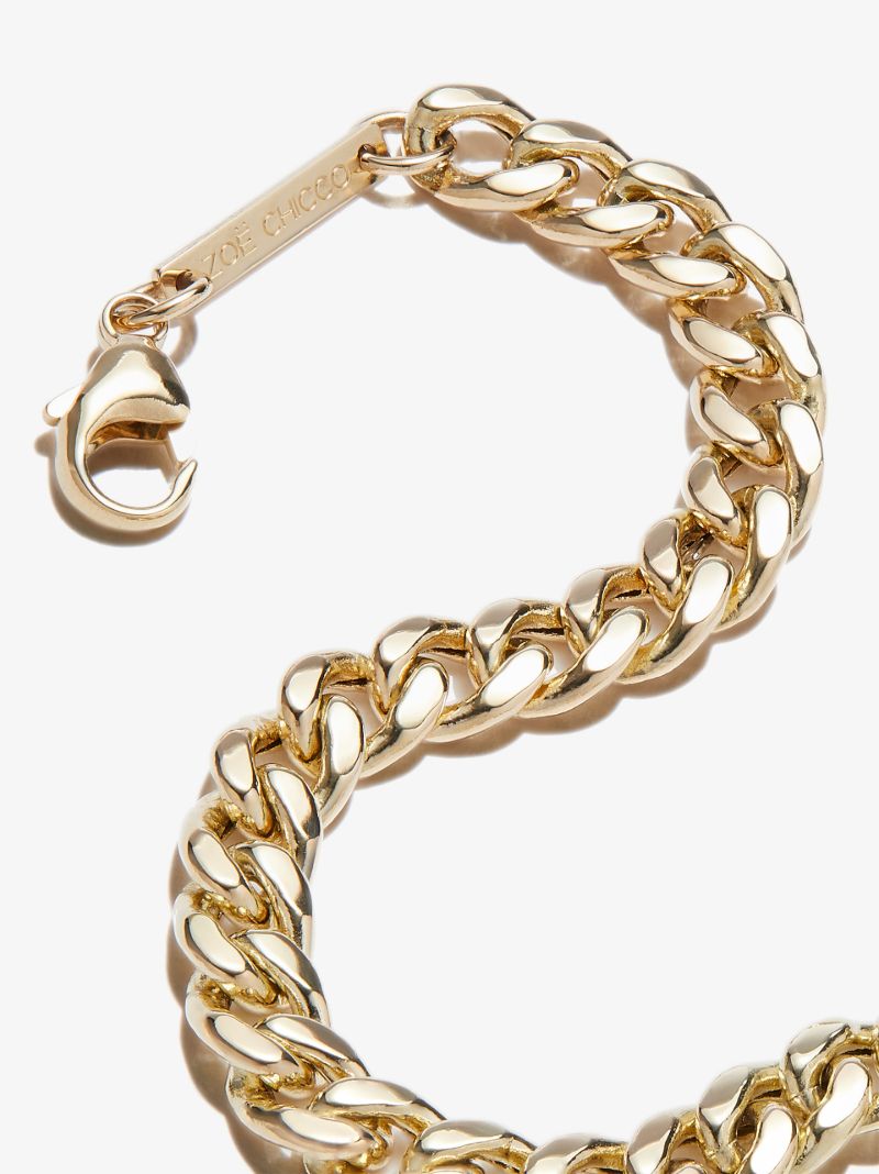 14k Yellow Gold Large Curb Chain Bracelet