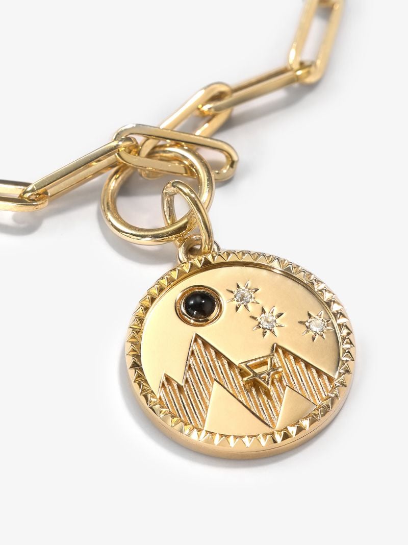18k Yellow Gold Earth Diamond Necklace