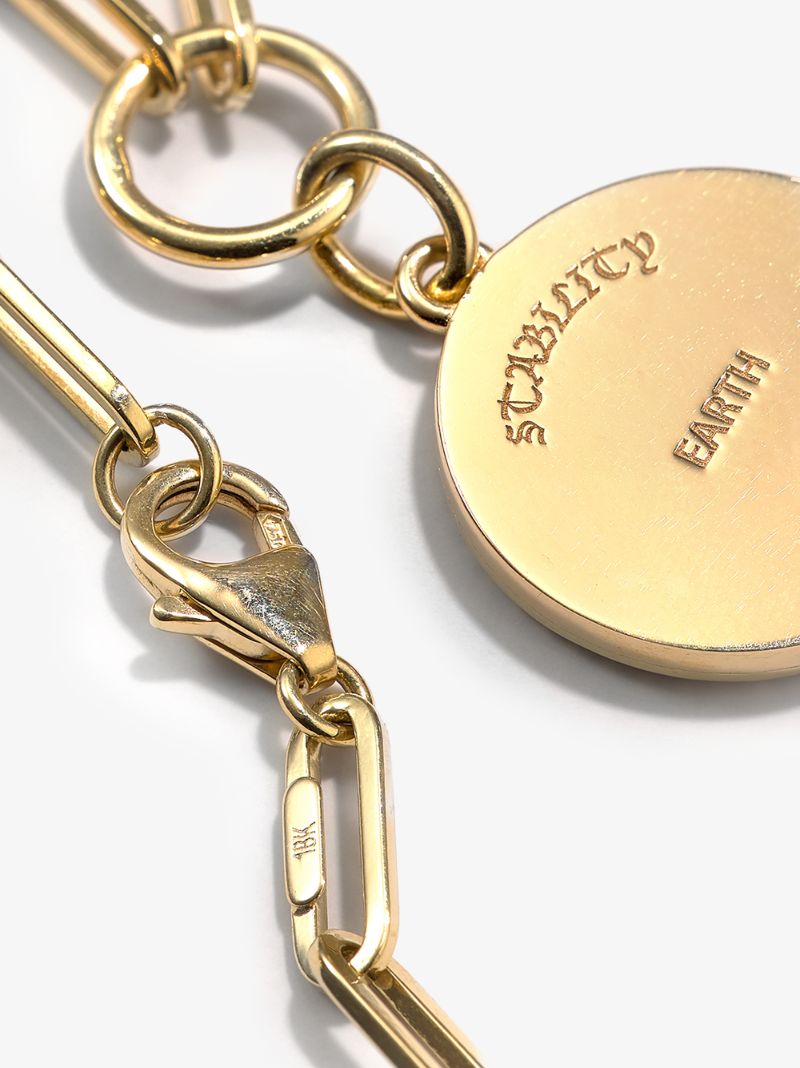 18k Yellow Gold Earth Diamond Necklace
