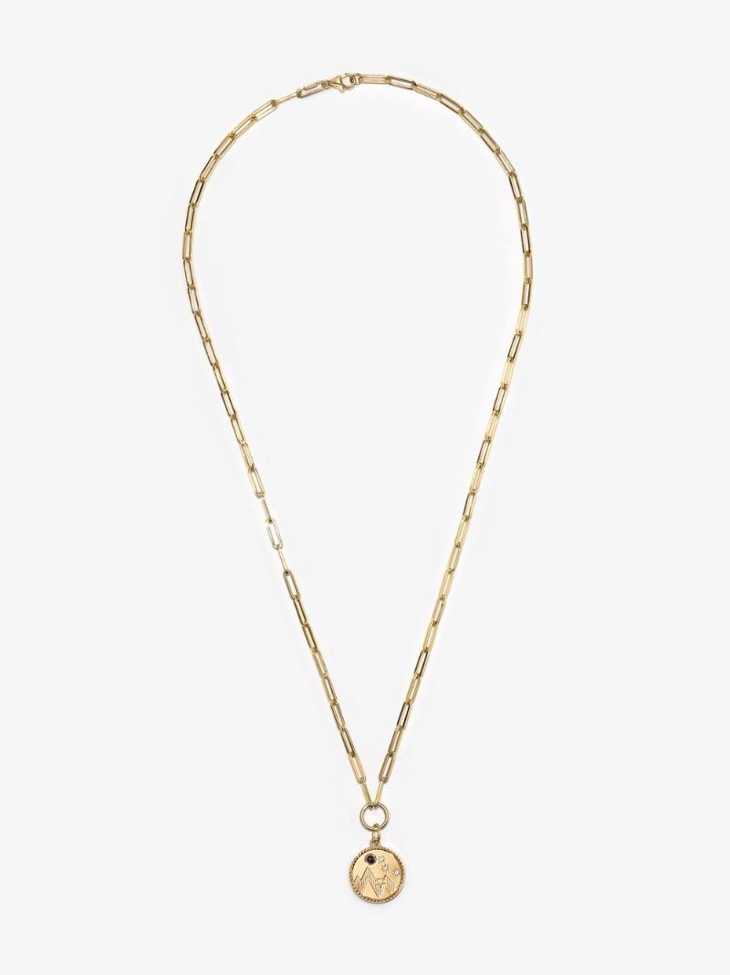 18k Yellow Gold Earth Diamond Necklace
