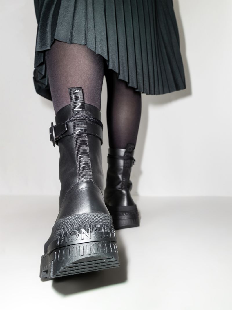 Black Carinne Leather Ankle Boots