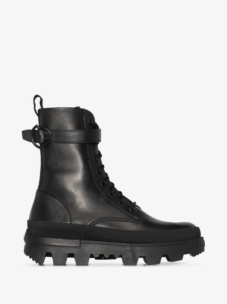 Black Carinne Leather Ankle Boots