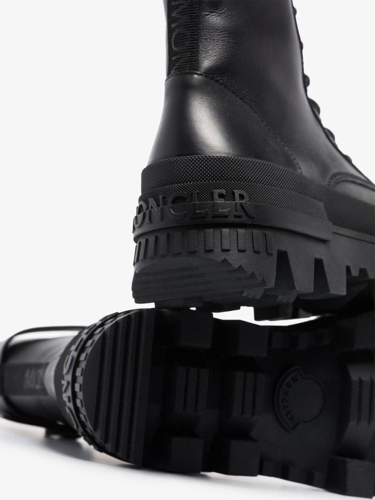 Black Carinne Leather Ankle Boots
