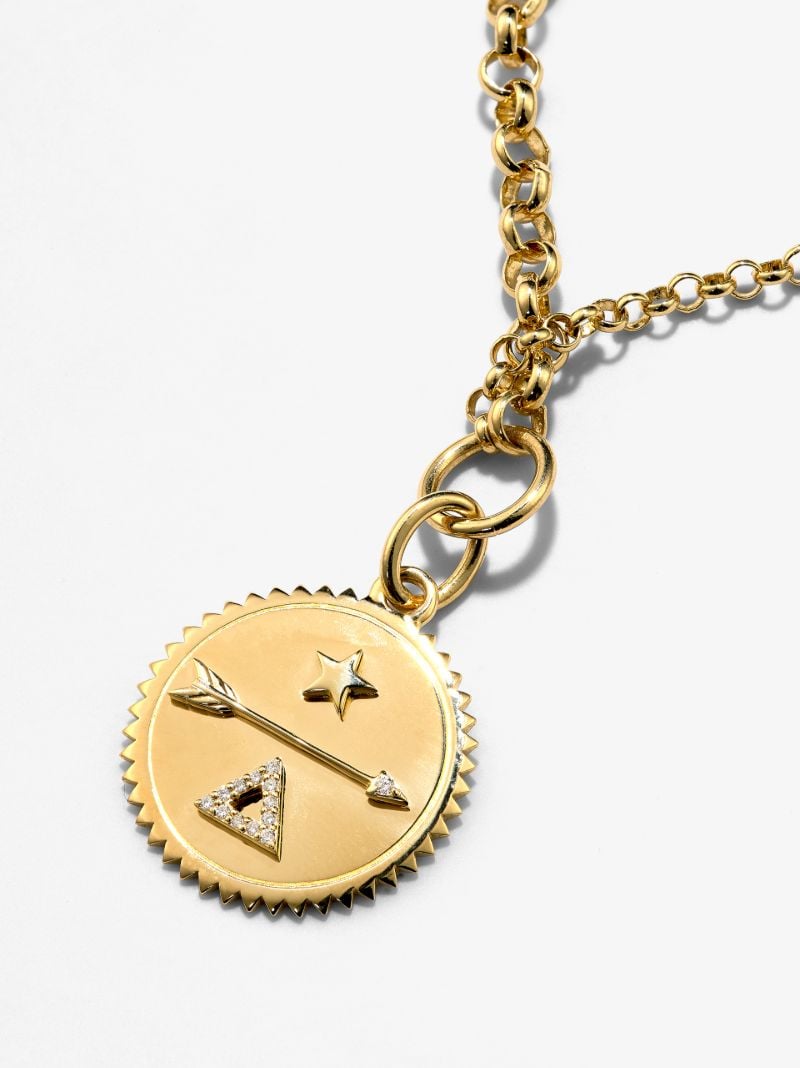 18k Yellow Gold Dream Medium Mixed Belcher Chain Diamond Necklace
