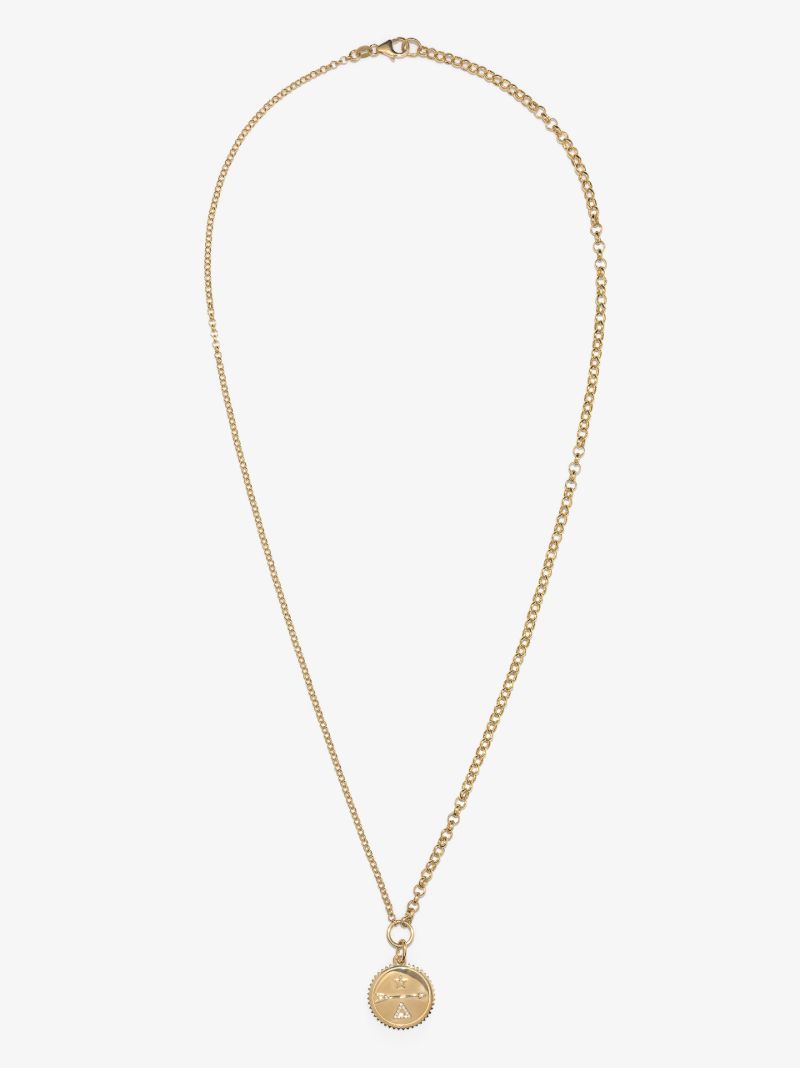 18k Yellow Gold Dream Medium Mixed Belcher Chain Diamond Necklace
