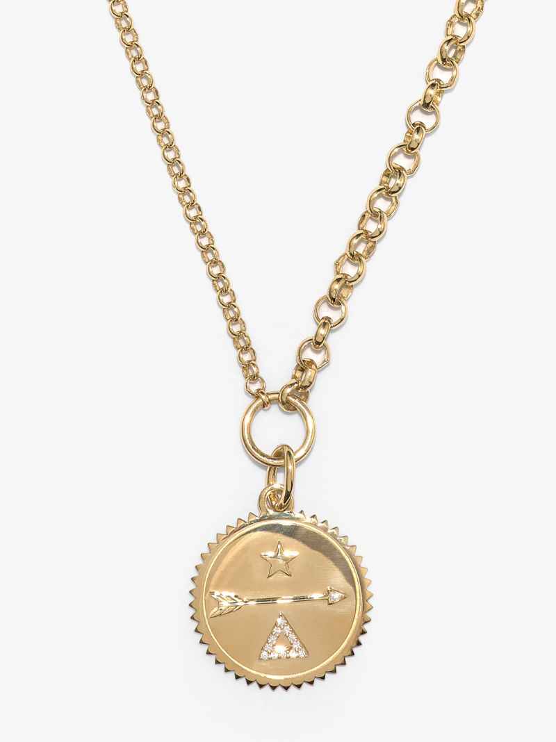 18k Yellow Gold Dream Medium Mixed Belcher Chain Diamond Necklace