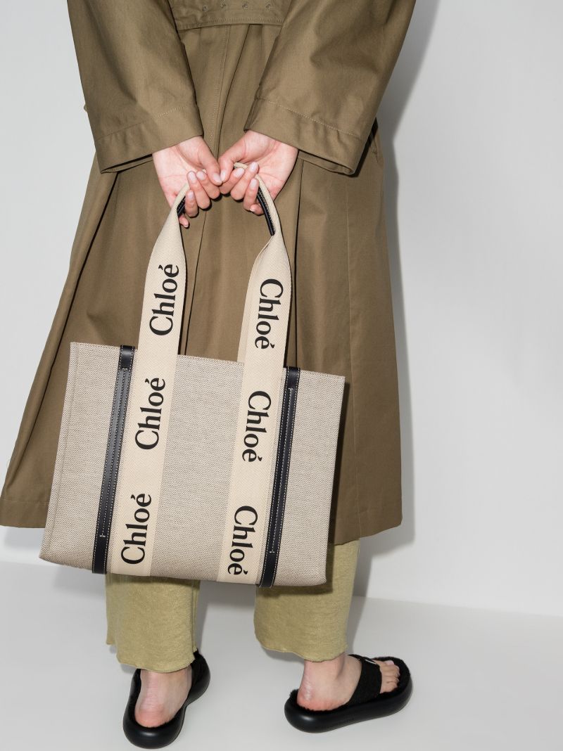 Neutral Woody Medium Canvas Tote Bag