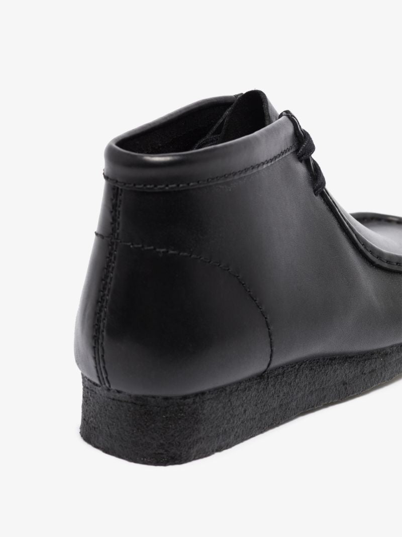Black Wallabee Leather Boots