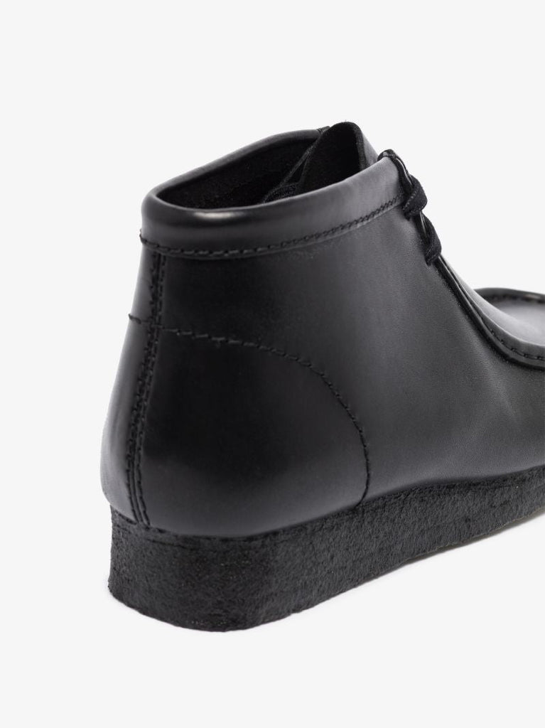 Black Wallabee Leather Boots