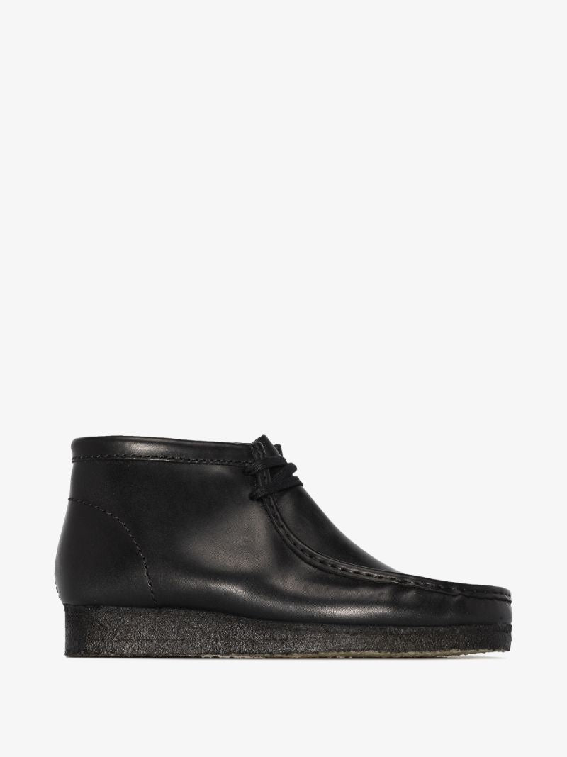 Black Wallabee Leather Boots