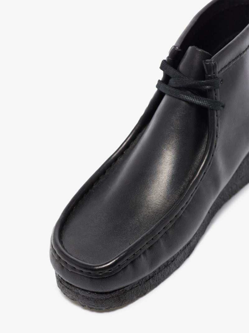 Black Wallabee Leather Boots