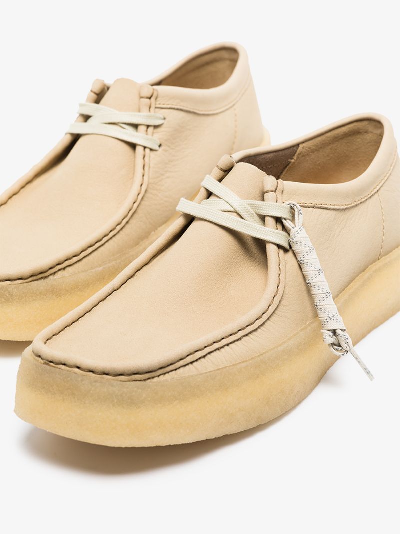 Beige Wallabee Cup Nubuck Shoes
