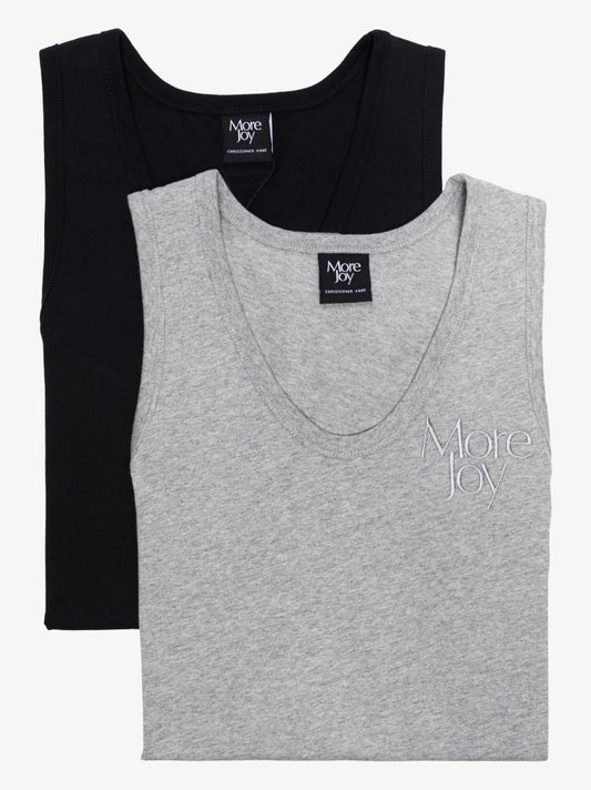 Logo Cotton Vest Top Set