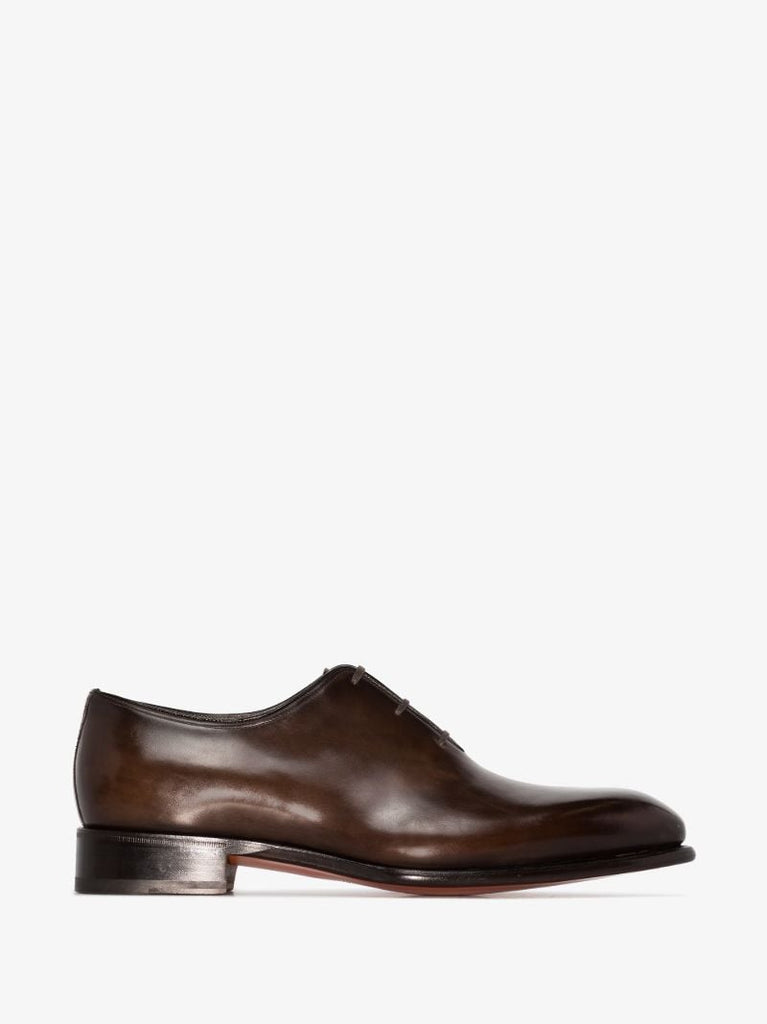 Brown Leather Lace-up Shoes