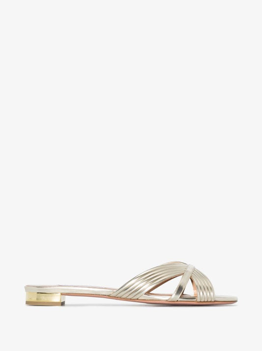 Gold Sundance Leather Sandals