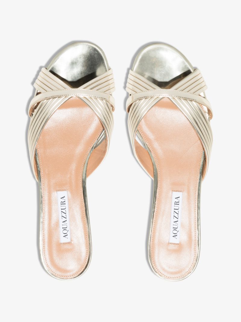 Gold Sundance Leather Sandals