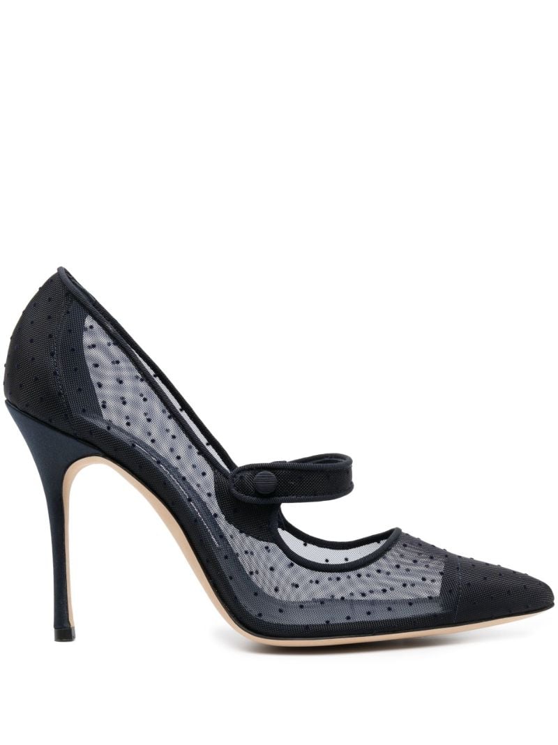 Blue Hangisi 105 Slingback Satin Pumps
