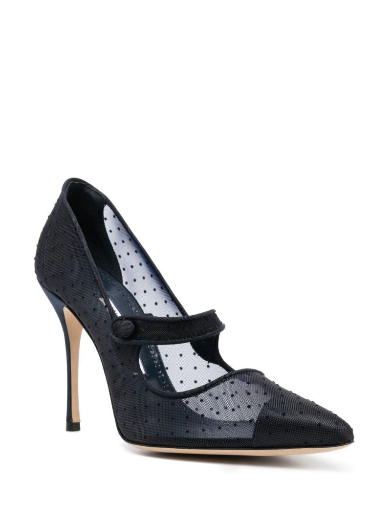 Blue Hangisi 105 Slingback Satin Pumps