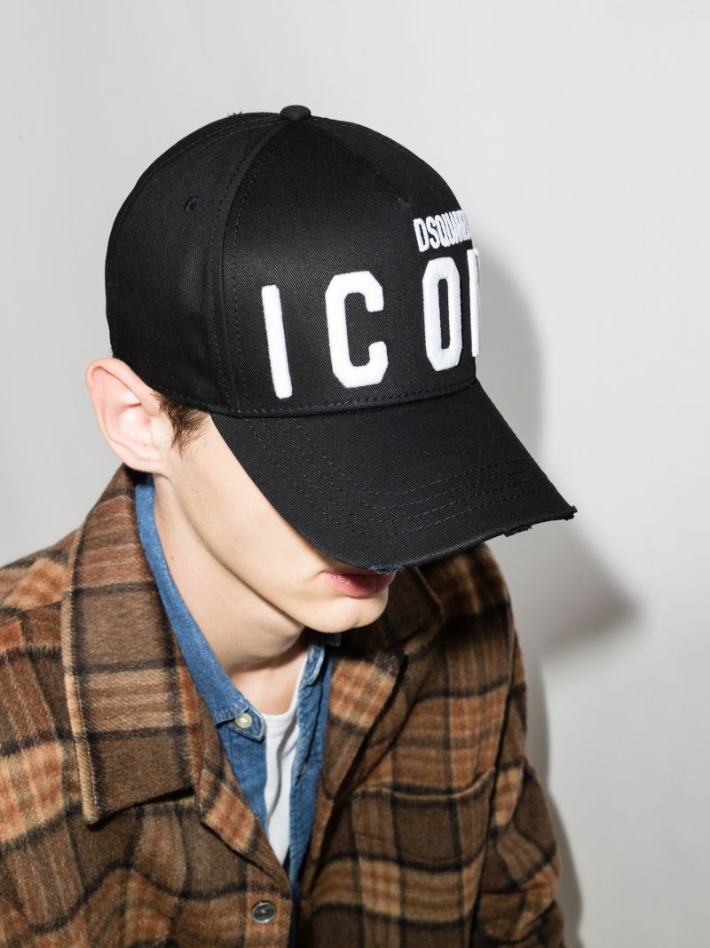Black Icon Embroidered Cap