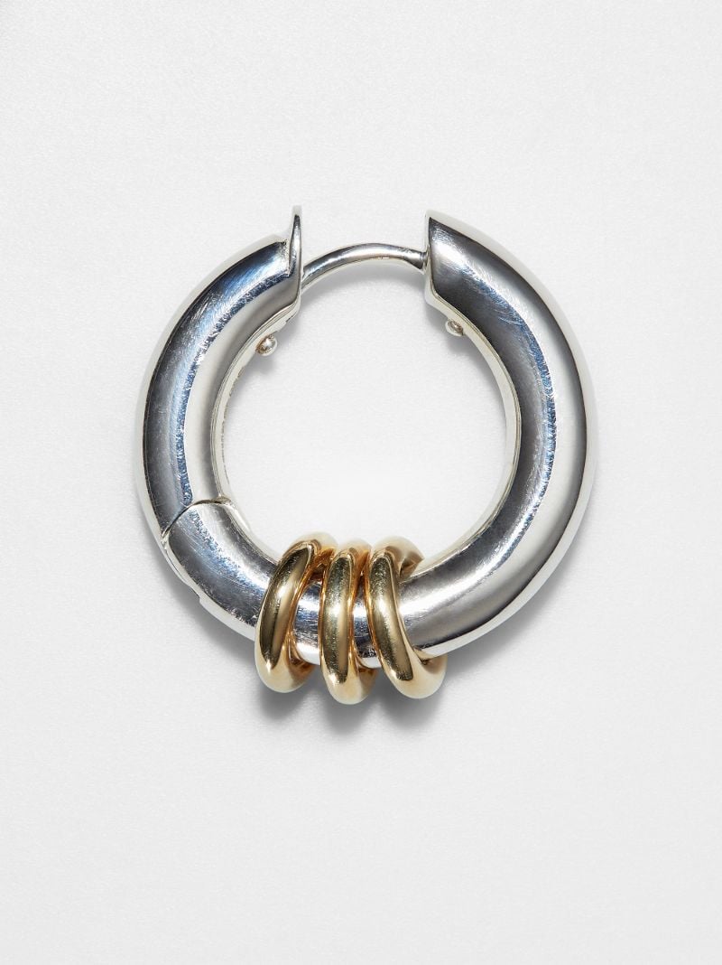 Sterling Silver Ursa Minor Single Hoop Earring