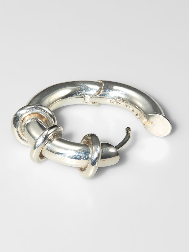Sterling Silver Ursa Minor Single Hoop Earring