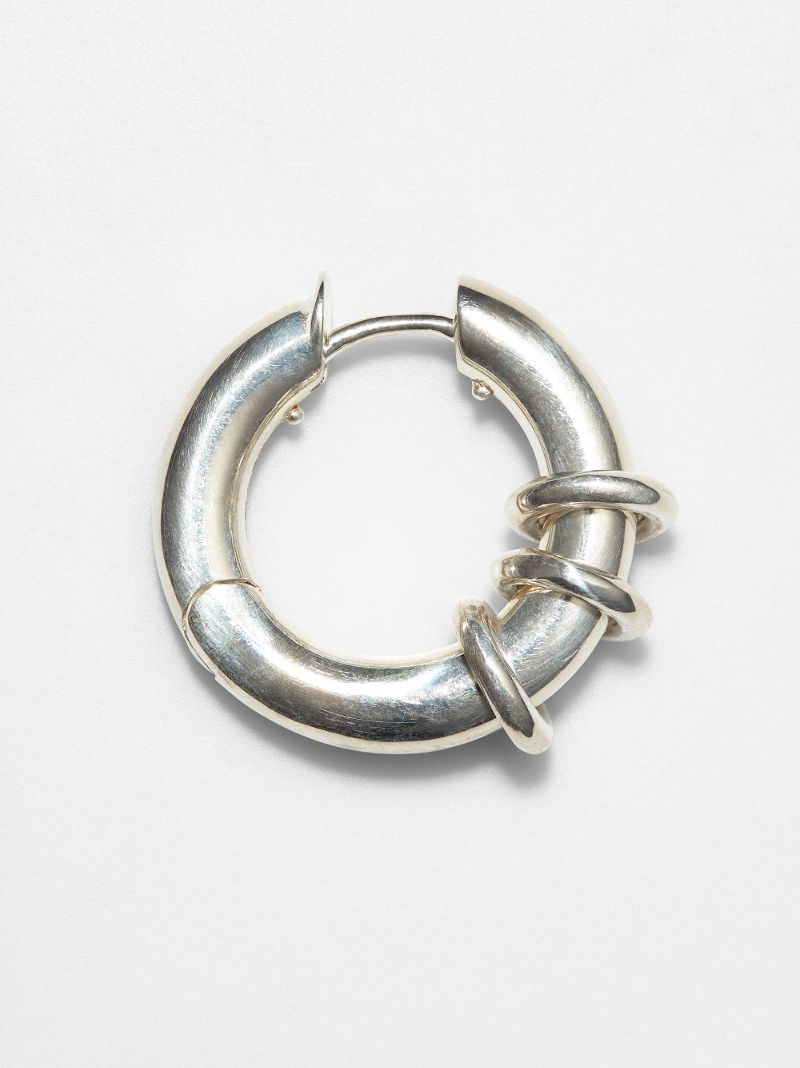 Sterling Silver Ursa Minor Single Hoop Earring