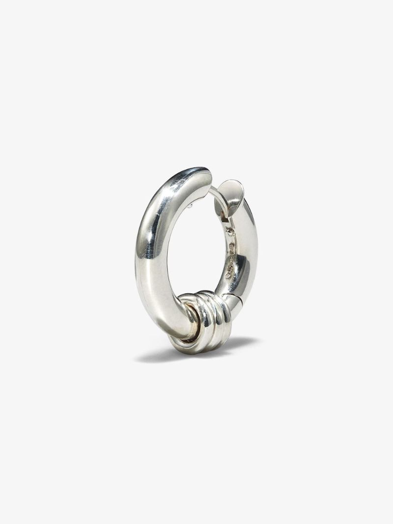 Sterling Silver Ursa Minor Single Hoop Earring
