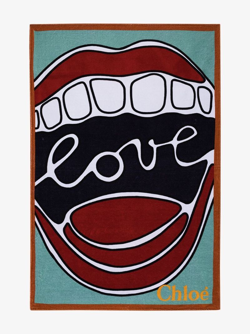 Multicoloured Love Graphic Towel