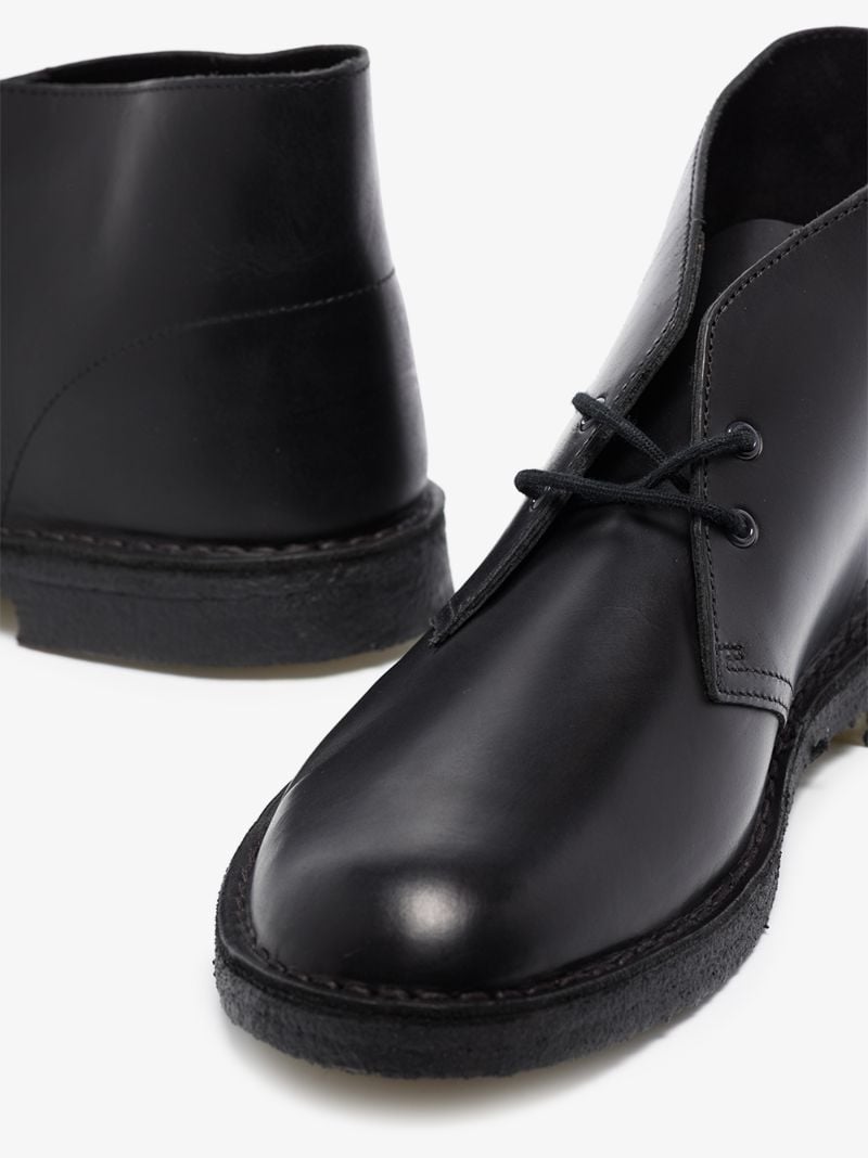 Black Leather Desert Boots