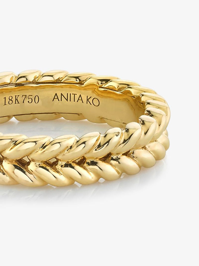 18k Yellow Gold Braided Ring