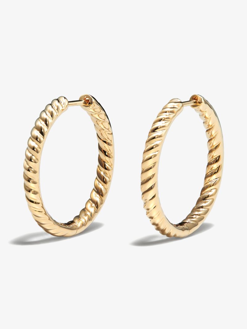 18k Yellow Gold Zoe Hoop Earrings