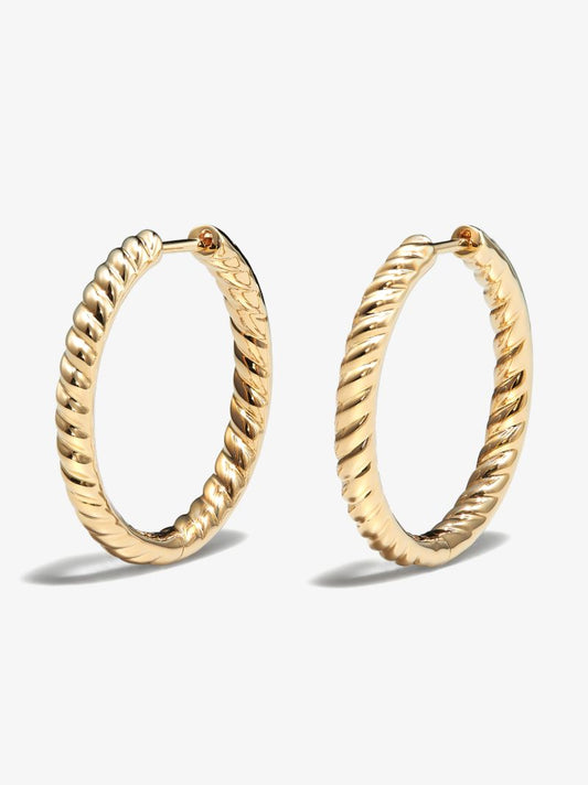 18k Yellow Gold Zoe Hoop Earrings