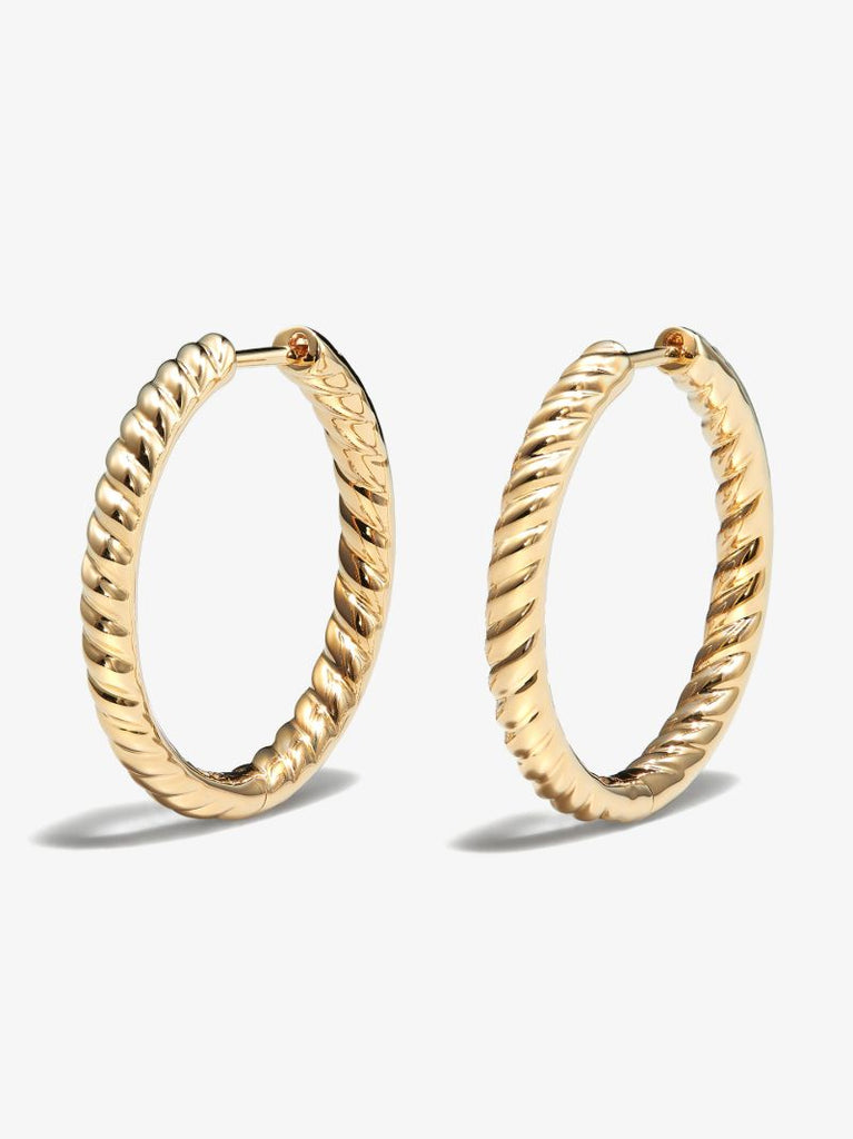 18k Yellow Gold Zoe Hoop Earrings