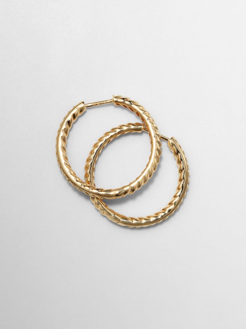 18k Yellow Gold Zoe Hoop Earrings