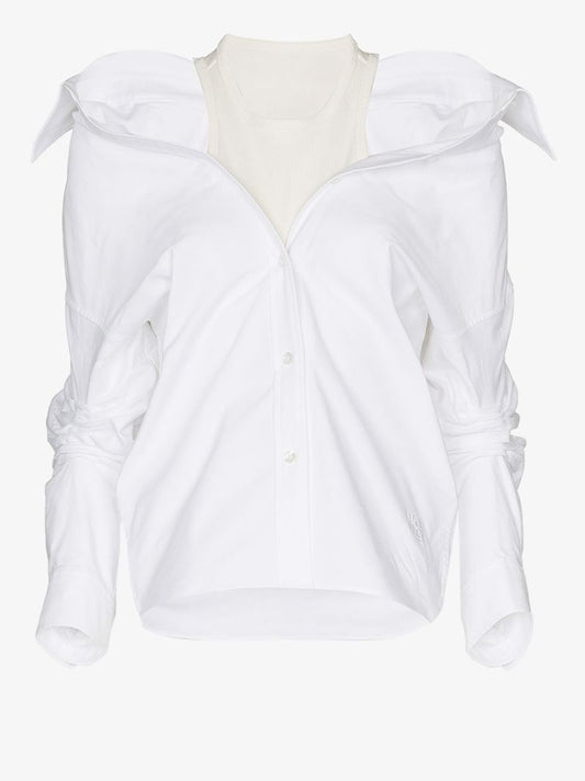 Layered Off-the-shoulder Shirt