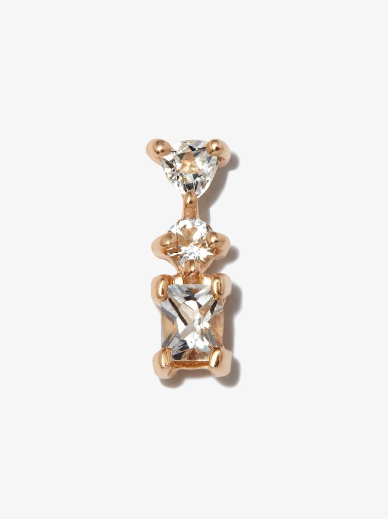 14k Yellow Gold Topaz Stud Earring