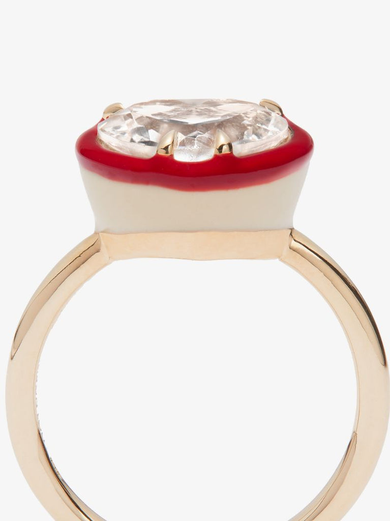 14k Yellow Gold Topaz Heart Cocktail Ring
