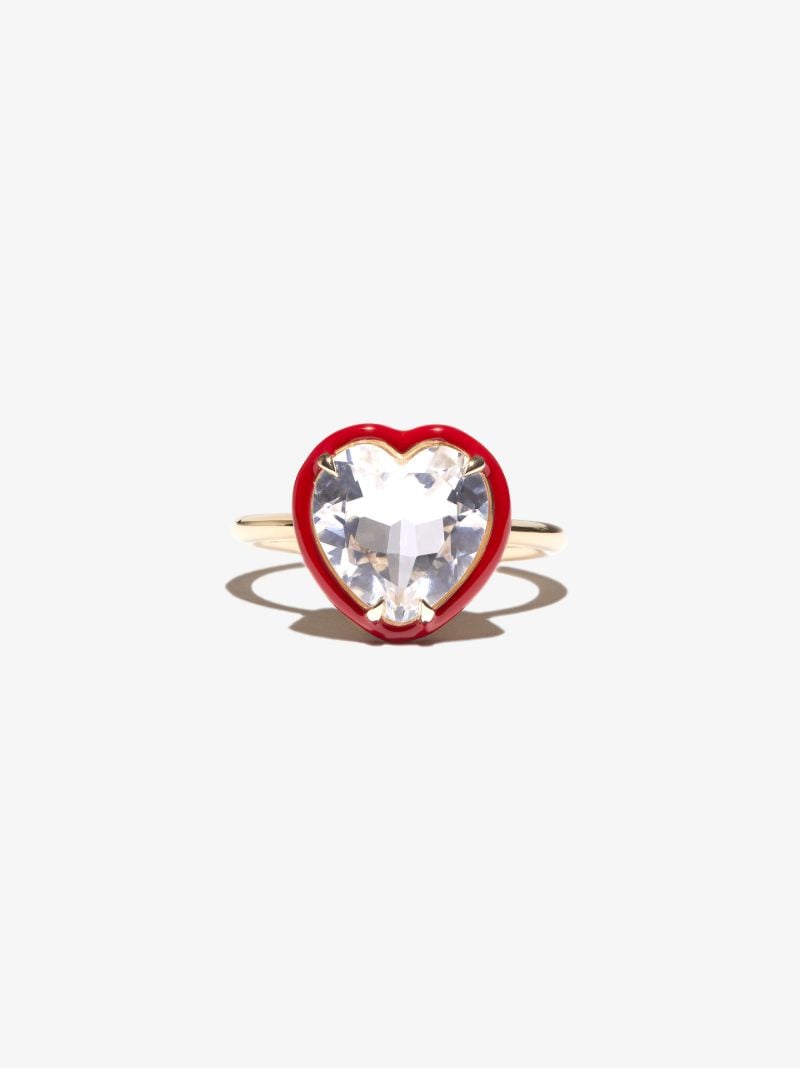 14k Yellow Gold Topaz Heart Cocktail Ring