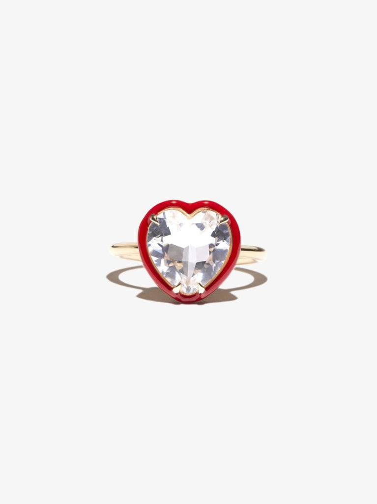 14k Yellow Gold Topaz Heart Cocktail Ring