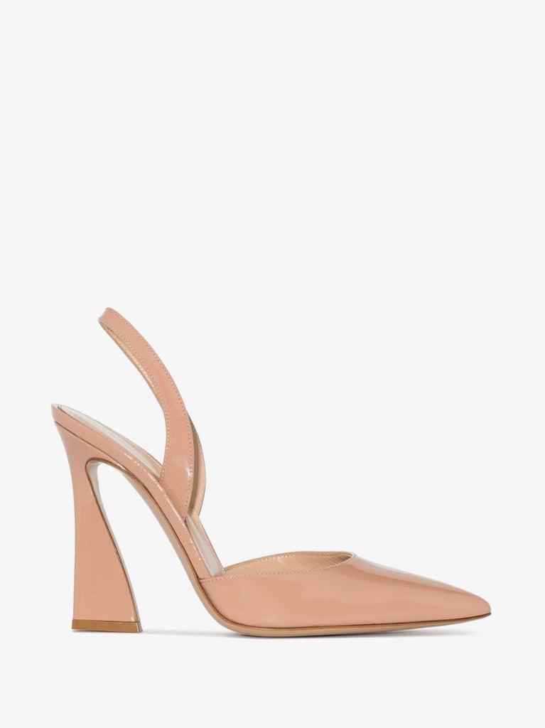 Neutral 105 Patent Leather Slingback Pumps