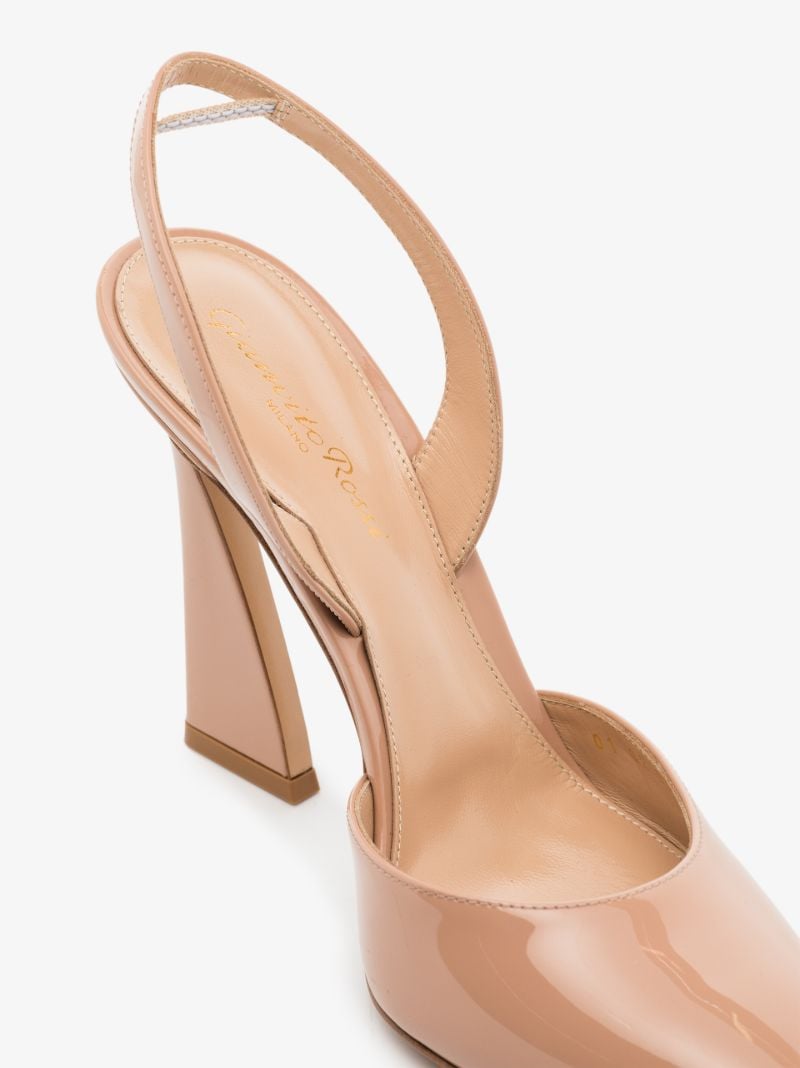 Neutral 105 Patent Leather Slingback Pumps