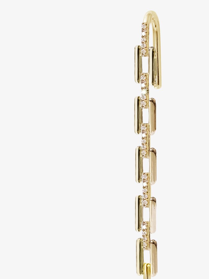 18k Yellow Gold Charlie Diamond Earring
